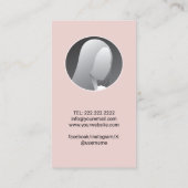Hair Stylist Cute Scissor Doodle Blush Pink Photo 名刺 (裏面)