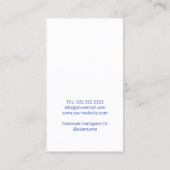 Hair Stylist Cute Scissor Doodle Lavender Salon 名刺 (裏面)