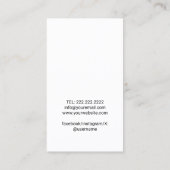 Hair Stylist Cute Scissor Logo Black Beauty Salon 名刺 (裏面)