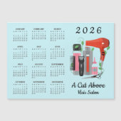 Hair Stylist Design 2026 Calendar Magnetic Card (正面)