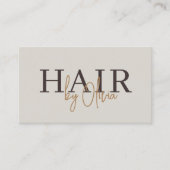 Hair Stylist Earthy Neutral QR Code  名刺 (正面)