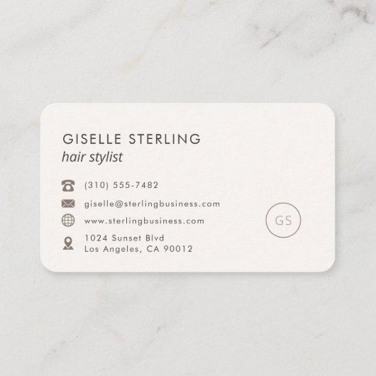 Hair Stylist Feminine Professional 名刺 (裏面)