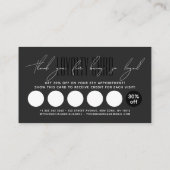 Hair stylist hair salon modern monogram initials  ロイヤリティカード (裏面)