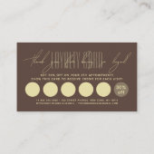 Hair stylist hair salon modern monogram initials  ロイヤリティカード (裏面)