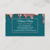 Hair Stylist Hairdresser Scissors Rose Drips  名刺 (裏面)