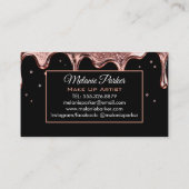 Hair Stylist Hairdresser Scissors Rose Drips Black 名刺 (裏面)