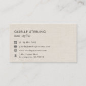 Hair Stylist Metallic Minimalist Rose Gold 名刺 (裏面)