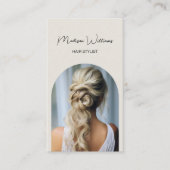 Hair Stylist Modern Arch Photo Neutral 名刺 (正面)