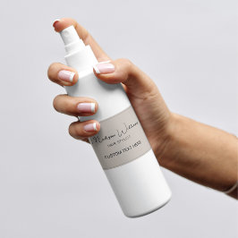 Hair Stylist Modern Beige 長方形シール