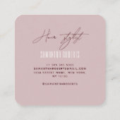 Hair stylist modern blue monogram initials スクエア名刺 (裏面)