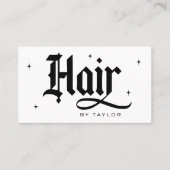 Hair Stylist Modern Hair Salon Branding White 名刺 (正面)