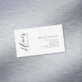 Hair Stylist Modern Minimalist Elegant Plain マグネット名刺 (インサイチュ)