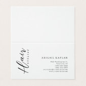 Hair Stylist Modern Minimalist Elegant Plain 名刺 (外部フラット)