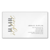 Hair Stylist Modern Minimalist Plain Profile マグネット名刺 (正面)