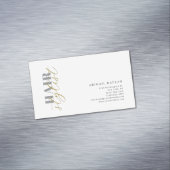 Hair Stylist Modern Minimalist Plain Profile マグネット名刺 (インサイチュ)