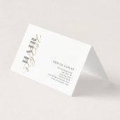 Hair Stylist Modern Minimalist Plain Profile 名刺 (正面)