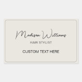 Hair Stylist Modern Neutral 長方形シール (正面)