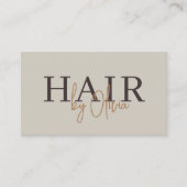 Hair Stylist Modern Neutral QR Code  名刺 (正面)