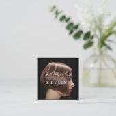 Hair stylist modern photo  スクエア名刺 (スタンド正面)