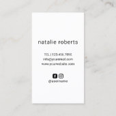 Hair Stylist Scissor & Hand Logo Leopard Salon 名刺 (裏面)