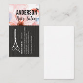 Hair Stylist Scissors | Flowers 名刺 (正面/裏面)