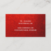 Hair Stylist Silver Scissor Elegant Red Velvet 名刺 (裏面)