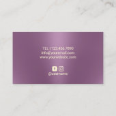 Hair Stylist Unicorn Drips Beauty Salon Purple 名刺 (裏面)