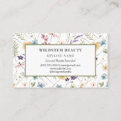 Hair Stylist Wildflower Floral Beauty 名刺 (裏面)