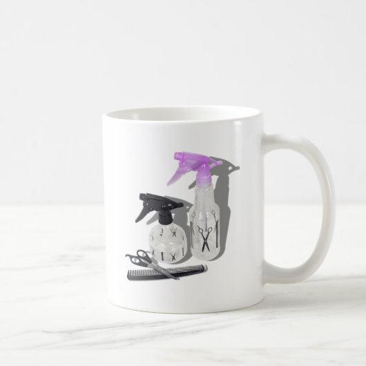 HaircutSprayBottle060910Shadows コーヒーマグカップ (右)