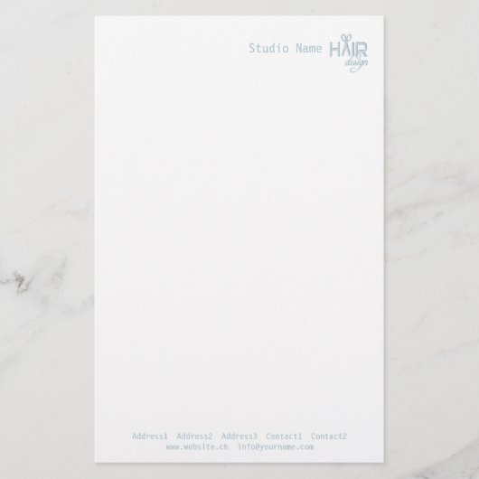 HairDesign1 – レターヘッド (正面)