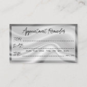 Hairdresser Appointment Reminder Black Marble 名刺 (裏面)
