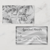 Hairdresser Appointment Reminder Black Marble 名刺 (正面/裏面)