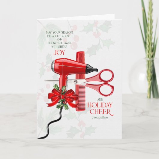 Hairdresser Blow You Away with Shear Joy with Name シーズンカード (正面)