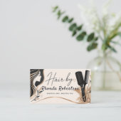 Hairdresser Elegant Business Card 名刺 (スタンド正面)