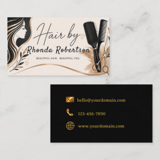 Hairdresser Elegant Business Card 名刺