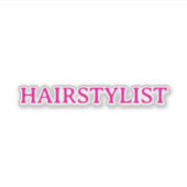 Hairdresser Hairstylist Pink Spa Salon Wedding シール (正面)