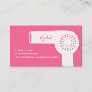 Hairdryerのスタイリストカードピンク 名刺