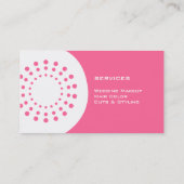 Hairdryerのスタイリストカードピンク 名刺 (裏面)