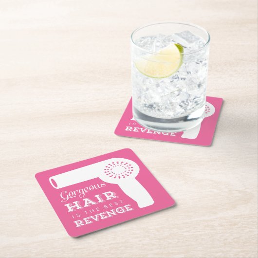 Hairdryerのレトロのペーパーコースター スクエアペーパーコースター (インサイチュ)