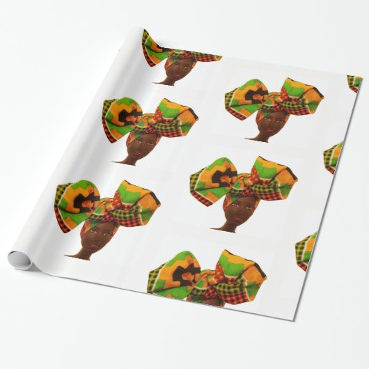 Hairitageの頭部の覆いのギフト用包装紙 ラッピングペーパー (アンロールド)