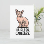 Hairless Careless Sphynx Cat Attitude Art シーズンカード (スタンド正面)