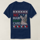 Hairless Cat Ugly Christmas Sweater Sphynx Cat  Tシャツ (デザイン正面)