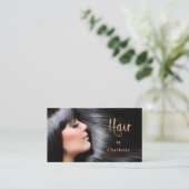 Hairstylistフォトスクリプト美しいQRコード 名刺 (スタンド正面)