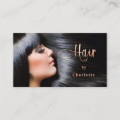 Hairstylistフォトスクリプト美しいQRコード 名刺 (正面)