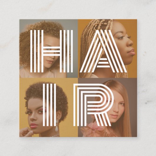 Hairstylistフォト名刺 スクエア名刺 (正面)