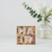 Hairstylistフォト名刺 スクエア名刺 (スタンド正面)