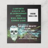 hairstylist barber loyalty card skull  ロイヤリティカード (外部開封)