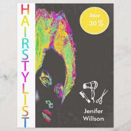 Hairstylist Discount Offer Flyer チラシ