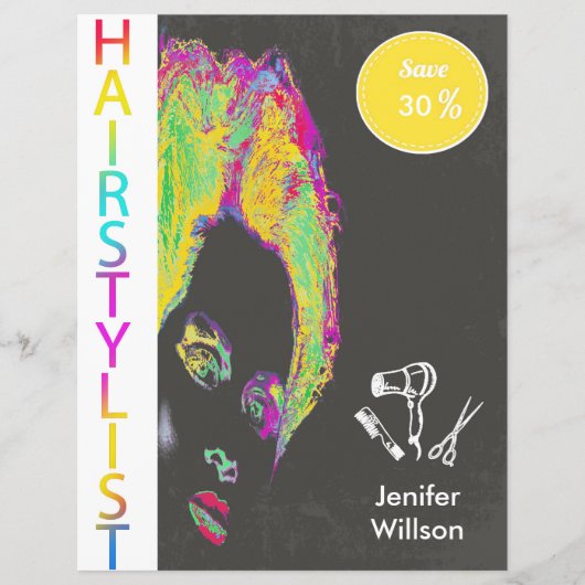 Hairstylist Discount Offer Flyer チラシ (正面)