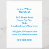 Hairstylist Flyer チラシ (裏面)